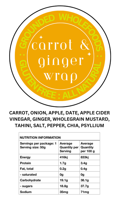 CARROT & GINGER WHEAT FREE WRAP